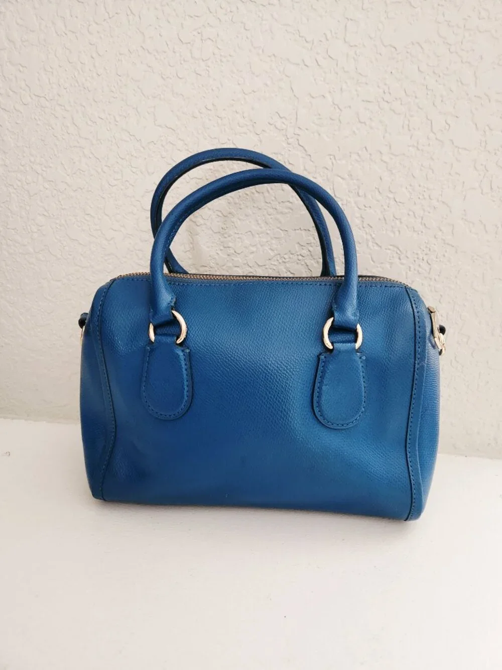 Coach Mini Bennett Blue Leather Crossbody/Satchel Bag Purse